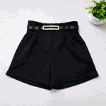 Short Alfaiataria Com Cinto Preto