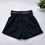 Short Alfaiataria Com Cinto Preto