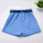 Short Alfaiataria Com Cinto Azul