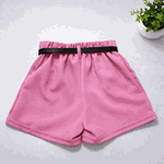 Short Alfaiataria Com Cinto Rosa
