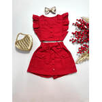 Conjunto Viscolinho Vermelho