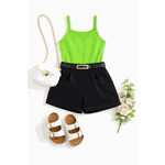 Conjunto Rebeca Regata e Short Alfaiataria Verde