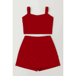 Conjunto Juvenil Natalino Vermelho