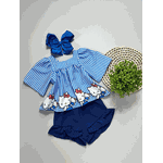 Conjunto Hello Kitty Bata Azul 