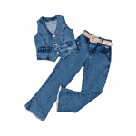 Conjunto Colete + Calça Flare Luana 