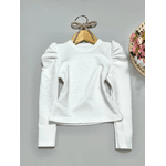 Blusa Ribana Manga Longa Branca