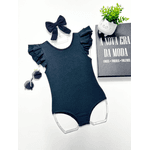 Body Manga Curta Preto