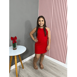 Vestido Alfaiataria Laço Vermelho