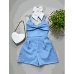 Macaquinho Alfaiataria Laço Azul