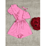 Macaquinho Babado Rosa