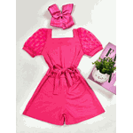 Macaquinho Manga Bufante Pink