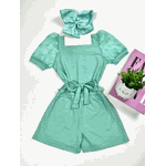 Macaquinho Manga Bufante Verde