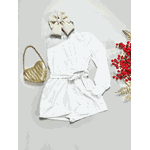 Macaquinho Nula Manga Branco