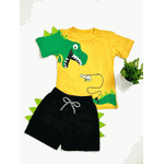 Conjunto Dino Verão Amarelo
