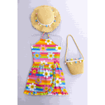 Maiô com Saída Infantil Colorido de Flores