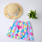 Maiô com Saída Infantil Colorido de Coração