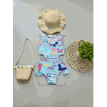 Maiô Biquíni Azul Borboletas