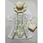 Biquini Maiô Infantil Borboletas Verde