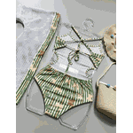 Biquini Maiô Infantil Borboletas Verde