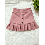 Saia Infantil Suede Rosa