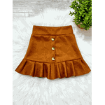 Saia Infantil Suede Marrom