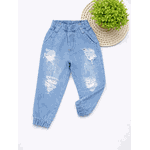 Calça Jeans Jogger Claro Infantil Destroyed