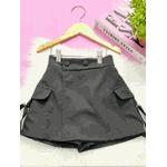 Short Saia Cargo Juvenil Preta