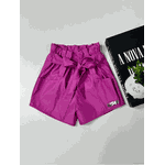 Short Clochard Couro Sintético Rosa