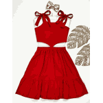 Vestido Recorte Vermelho