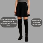 Bota Feminina Cano Longo Salto Confortável