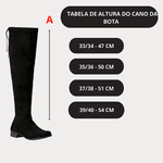 Bota Feminina Cano Longo Salto Confortável