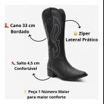Bota Feminina Texana Cano Alto Country Rodeio