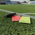 Kit Apito e Cartão de Juiz Arbitragem/Arbitro Mesário de Futebol Profissional de Campo