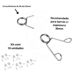10 Presilhas 30mm Barra Academia Musculação Bloqueador Trava Pesos JFIT