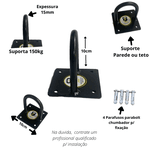 Suporte Saco Pancada, TRX e Corda Naval Parede Teto - JFIT