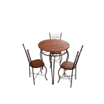 Conjunto 03 Cadeiras Gourmet + 01 Mesa 70cm de diâmetro 