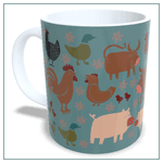 Kit - 6 Canecas Coleção Animais Coloridas