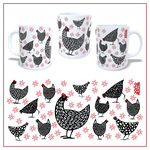 Caneca Galinha d'Angola Branca