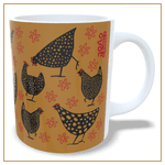 Caneca Galinha d'Angola Amarela