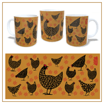 Caneca Galinha d'Angola Amarela