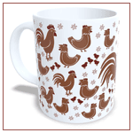 Kit - 6 Canecas Coleção Animais Brancas