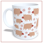 Kit - 6 Canecas Coleção Animais Brancas