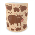 Caneca Vacas Laranja Claro