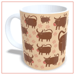 Kit - 6 Canecas Coleção Animais Coloridas