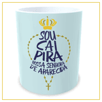 Caneca Nossa Senhora Aparecida Azul Claro