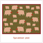 Jogo Americano Porcos Verde - Decoração Rústica Country | João Rural 