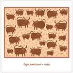 Jogo Americano Vacas Laranja - Decoração Rústica Country | João Rural 