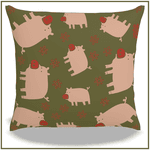 Capa de Almofada Porco Verde - Decoração Rústica Country | João Rural 