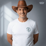 Camiseta 8 Segundos Touro Branca