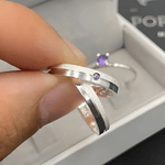 Combo + Trio Alianças Baratas Itumbiara 3mm Solitário Roxo
